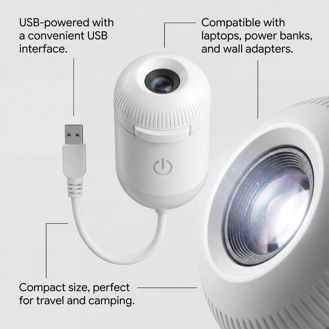 USB Starry Sky Projector Night Light – Galaxy Ambient Lamp for Bedroom, Nursery & Relaxing Mood Lighting