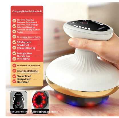 Electric Gua Sha Massager & Cupping Device – Heated Meridian Scraping Tool for Body, Abdomen & Muscle Relaxation