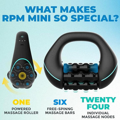 Rechargeable Deep Tissue Percussion Massager – 3-Speed Full Body Muscle Recovery & Fatigue Relief Roller