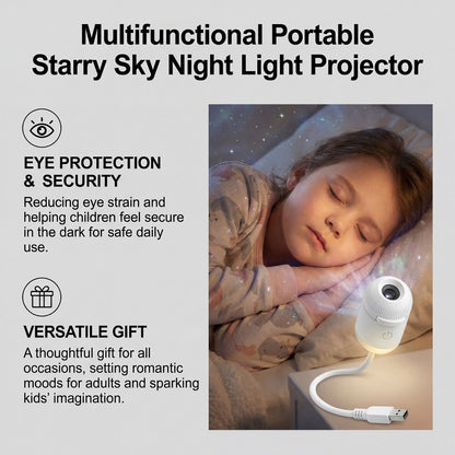 USB Starry Sky Projector Night Light – Galaxy Ambient Lamp for Bedroom, Nursery & Relaxing Mood Lighting