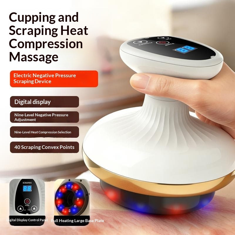Electric Gua Sha Massager & Cupping Device – Heated Meridian Scraping Tool for Body, Abdomen & Muscle Relaxation