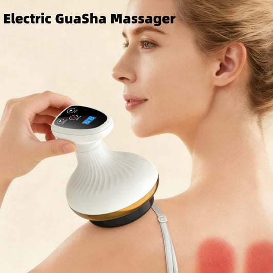 Electric Gua Sha Massager & Cupping Device – Heated Meridian Scraping Tool for Body, Abdomen & Muscle Relaxation